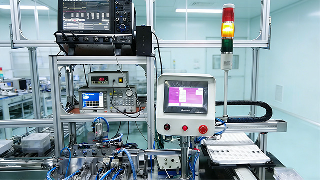 东莞立来-光纤发射器测试摆盘机-非标自动化设备定制